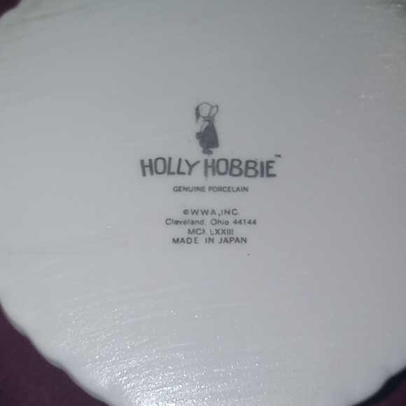 Genuine Vintage 1973 Holly Hobbie Porcelain Heart Trinket Box With Siamese Cat - Picture 4 of 5